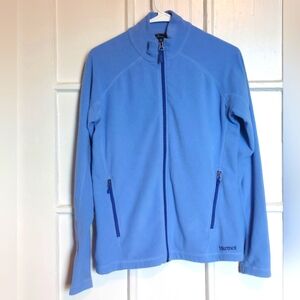 MARMOT Rocklin Jacket Womens Medium Blue Full Zip Lightweight Polar Fleece Top